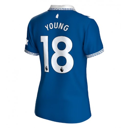 Maillot de foot Everton Ashley Young #18 Domicile Femmes 2023-24 Manches Courte